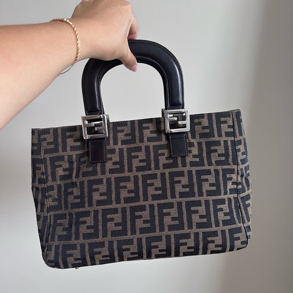 Fendi Zucca Top Handle Tote Bag